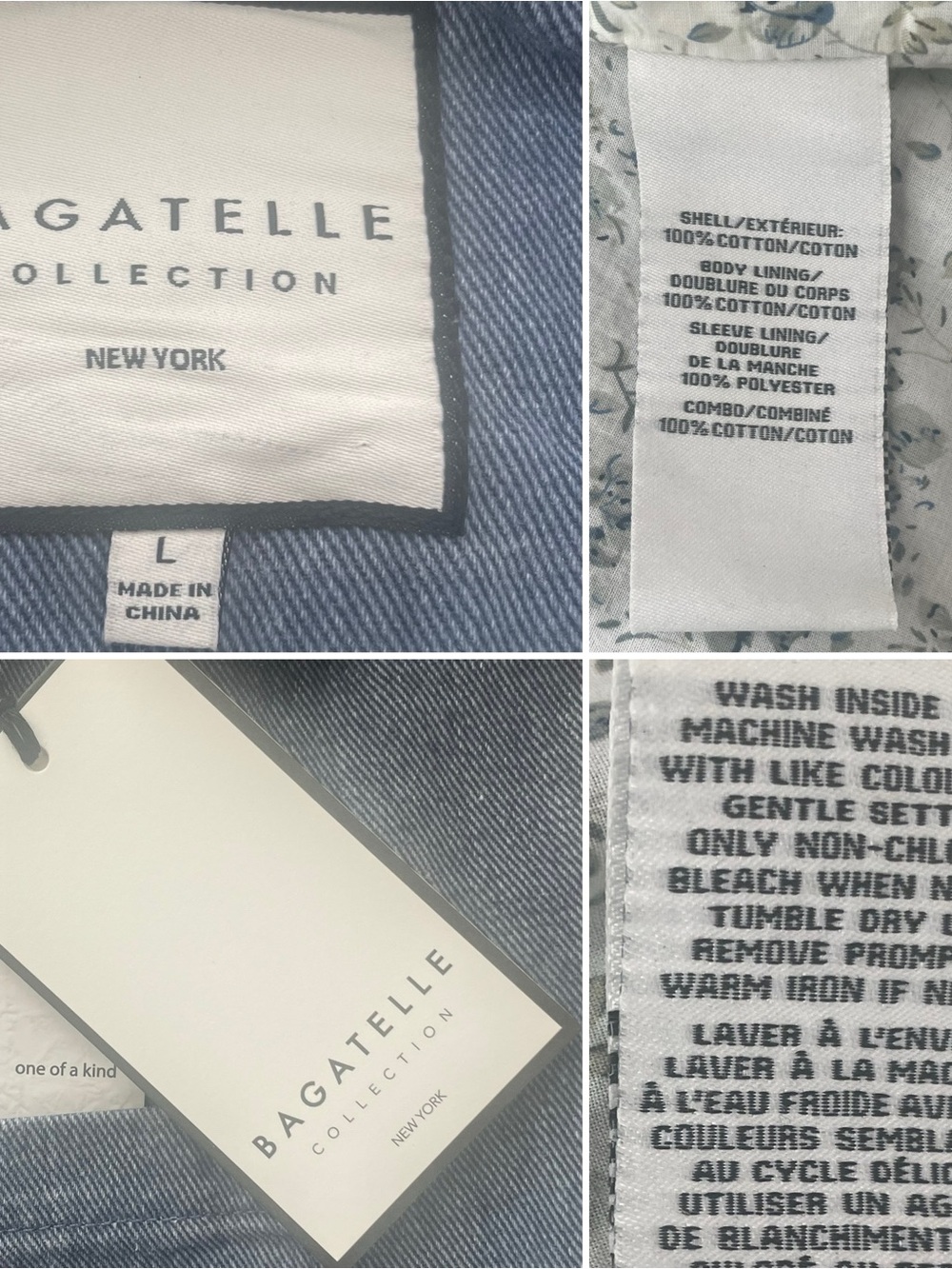 Bagatelle Collection Denim/Corduroy Barn Jacket | Chore Utility Equestrian Ranch - Picture 15 of 16